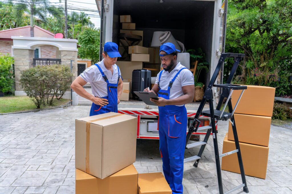 Professional goods move service use truck carry personal belongings